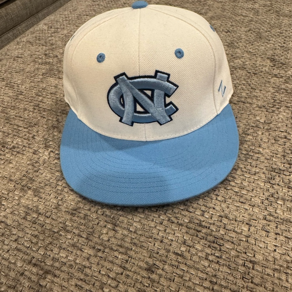 Blue and White Cap with Logo
